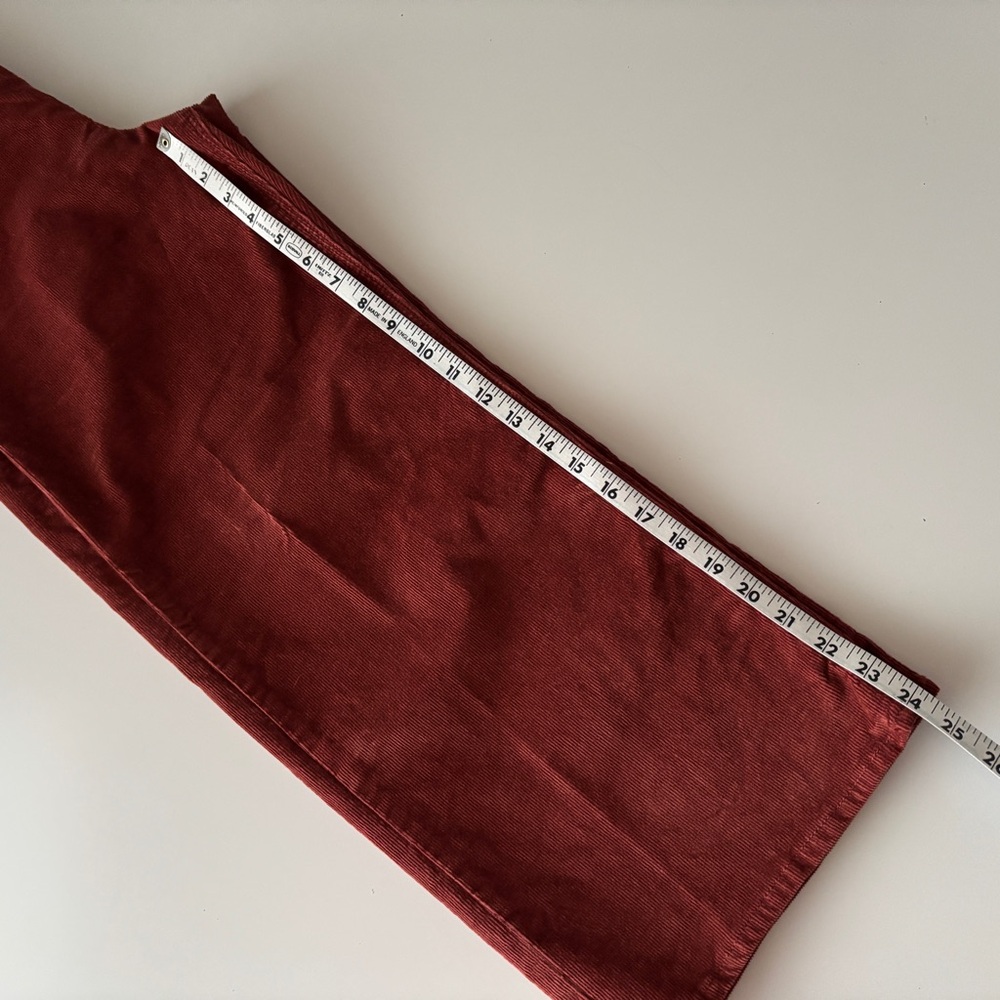 Rust Wide-Leg Corduroy Pants, Size 8 Petite - Picture 7 of 9